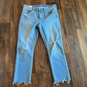 GAP vintage slim mid rise jeans size 10 cropped